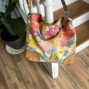 Coach flower shoulder bag